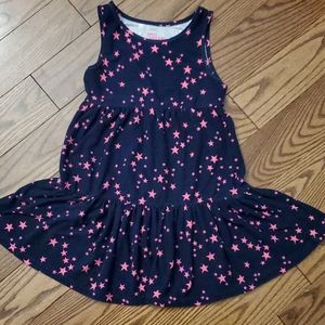 Star print tier dress